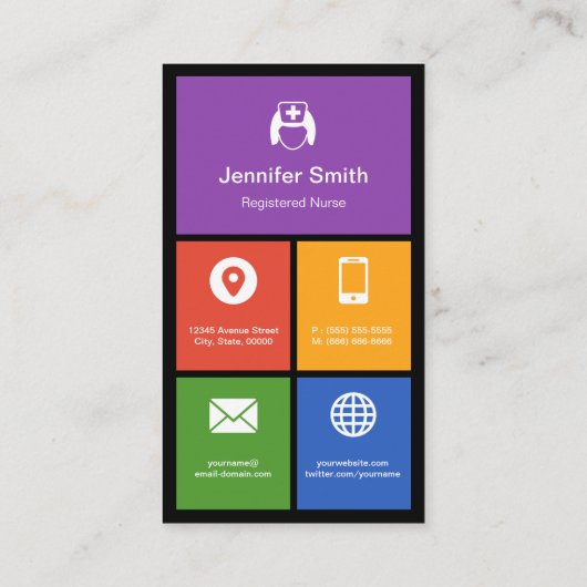 Gecertificeerde geregistreerde zure kleurrijke Teg Visitekaartje (Achterkant)