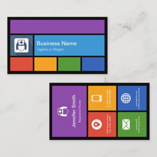 Gecertificeerde geregistreerde zure kleurrijke Teg Visitekaartje (Voorkant / Achterkant)