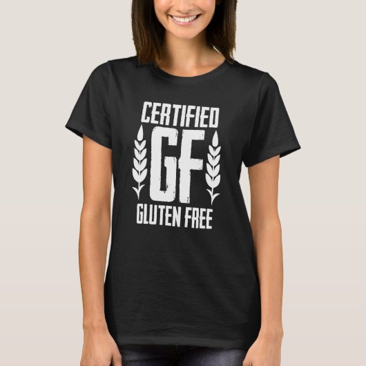 Gecertificeerde Gluten Free Celiac Disease Awarene T-shirt (Voorkant)