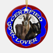 GECERTIFICEERDE GOAT LOVER CHRISTMAS ORNAMENT (Voorkant)