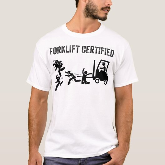 Gecertificeerde Grappige Vorkheftruck Operator: Me T-shirt (Voorkant)