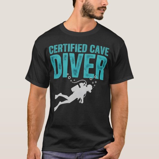 Gecertificeerde Grotduiker Technische Scuba T-shirt (Voorkant)