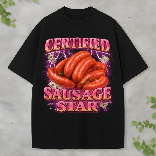 Gecertificeerde Grote Achterkant Bootleg Grappige T-shirt