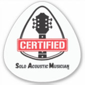 Gecertificeerde Guitar Pick Headstock Sticker (Voorkant)