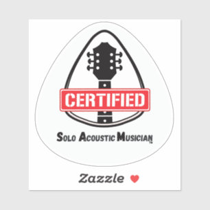 Gecertificeerde Guitar Pick Headstock Sticker