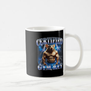 Gecertificeerde Gym Rat Meme Fitness Bodybuilding Koffiemok