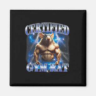Gecertificeerde Gym Rat Meme Fitness Bodybuilding Magneet