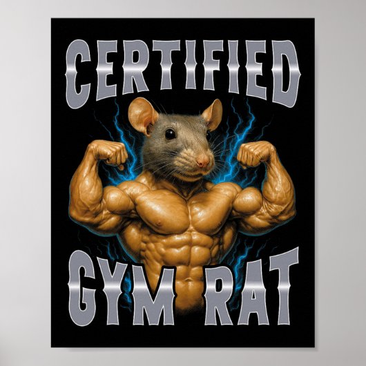 Gecertificeerde gymrat poster (Voorkant)