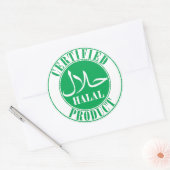 Gecertificeerde Halal Productsticker – Islamitisch Ronde Sticker (Envelop)
