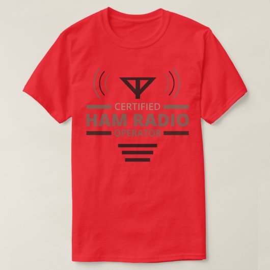 Gecertificeerde hamradio-operator (1) t-shirt (Design voorkant)
