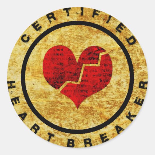 Gecertificeerde hartbreker ronde sticker (Voorkant)
