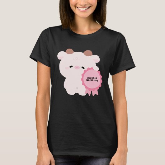 Gecertificeerde Heeft Knuffel Koe T-shirt (Voorkant)