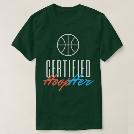 Gecertificeerde hoopHaar Basketball-meisje, Basket T-shirt (Design voorkant)