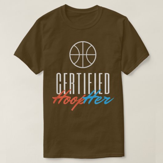 Gecertificeerde hoopHaar Basketball-meisje, Basket T-shirt (Design voorkant)