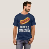 Gecertificeerde Hotdogolist Grappige Hot Dog Worst T-shirt (Voorkant volledig)