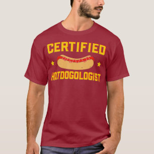 Gecertificeerde Hotdogologist Hotdog BBQ Feestgesc T-shirt