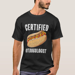 Gecertificeerde hotdogoloog Funny Sausage Hotdog L T-shirt