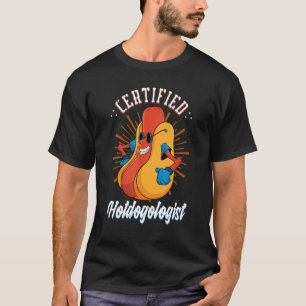 Gecertificeerde hotdogoloog Hotdog Franks Sause Ho T-shirt