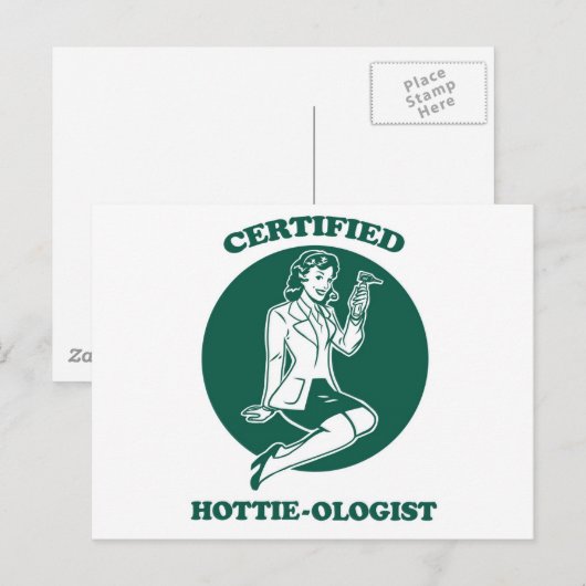 Gecertificeerde Hottie-loog Briefkaart (Voorkant / Achterkant)