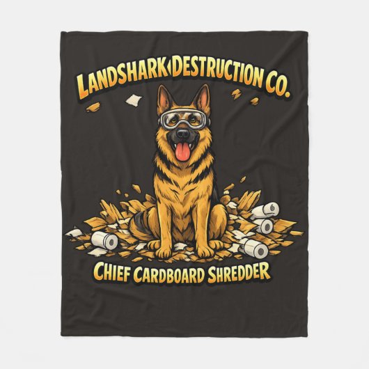 Gecertificeerde Huisdecorateur Ontwerp Duitse Herd Fleece Deken (Voorkant)