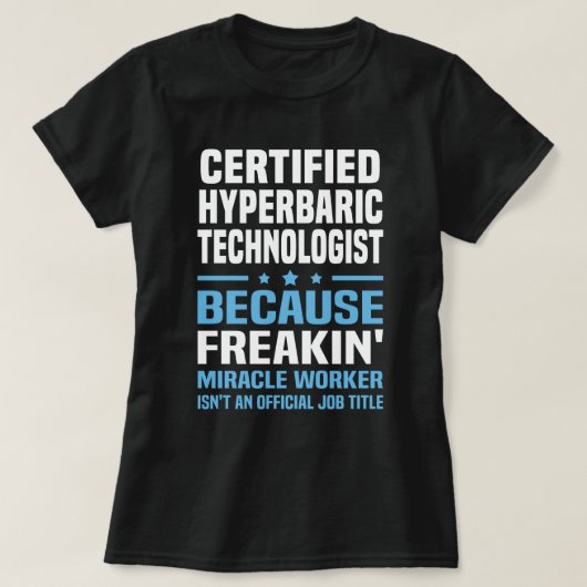Gecertificeerde hyperbariële technologie t-shirt (Design voorkant)