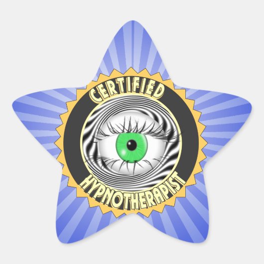 GECERTIFICEERDE HYPNOTHERAPIST LOGO STER STICKER (Voorkant)