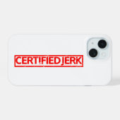 Gecertificeerde Jerk Stamp iPhone 15 Case (Achterkant horizontaal)