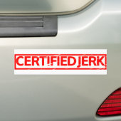 Gecertificeerde Jerk Stempel Bumpersticker (Op auto)