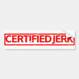 Gecertificeerde Jerk Stempel Bumpersticker