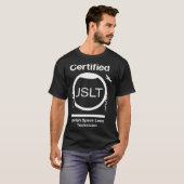 GECERTIFICEERDE JOODSE RUIMTELASER TECHNICUS SATEL T-SHIRT (Voorkant volledig)