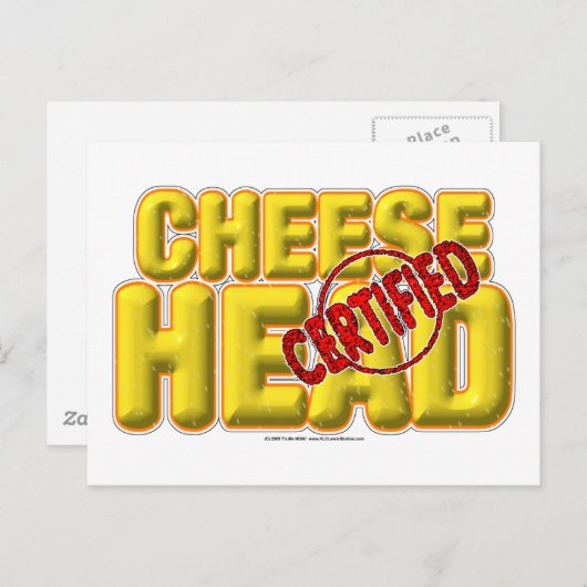 Gecertificeerde kaaskop briefkaart (Voorkant / Achterkant)