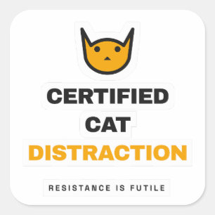 Gecertificeerde Kat Afleiding Grappige Kat Sticker