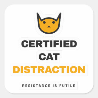 Gecertificeerde Kat Afleiding Grappige Kat Sticker