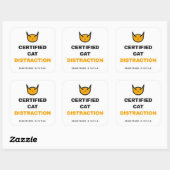 Gecertificeerde Kat Afleiding Grappige Kat Sticker (Vel)