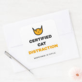 Gecertificeerde Kat Afleiding Grappige Kat Sticker (Envelop)