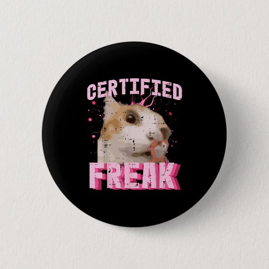 Gecertificeerde Kat freak grappige zeg kitten vrou Ronde Button 5,7 Cm (Voorkant)