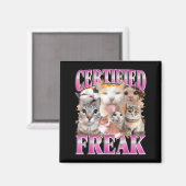 Gecertificeerde kat grafische bootleg grappige gen magneet (Voorkant / Achterkant)