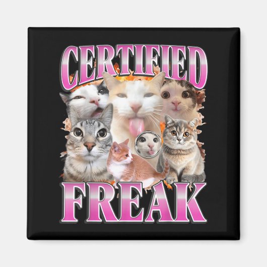 Gecertificeerde kat grafische bootleg grappige gen magneet (Voorkant)