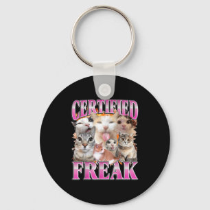Gecertificeerde kat grafische bootleg grappige gen sleutelhanger