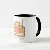 Gecertificeerde kattenliefhebber met familienaam mok (Voorkant rechts)