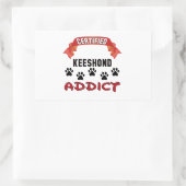 Gecertificeerde Keeshond-verslaafde Rechthoekige Sticker (Tas)