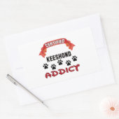 Gecertificeerde Keeshond-verslaafde Rechthoekige Sticker (Envelop)