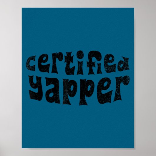 Gecertificeerde keffer grappige meme zin retro vin poster (Voorkant)