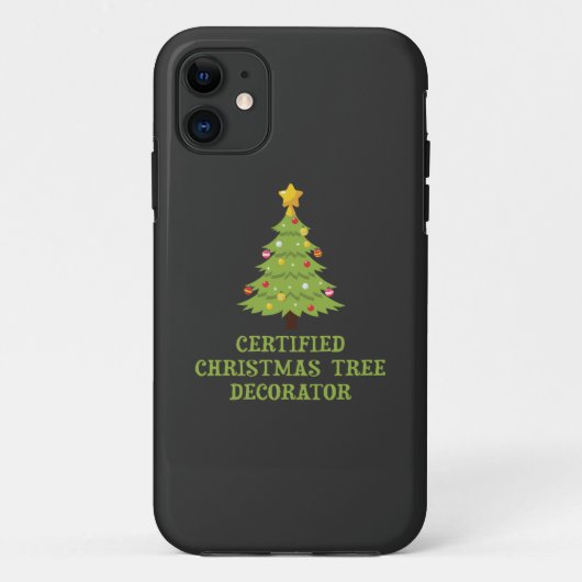 Gecertificeerde kerstboomdecorator Case-Mate iPhone case (Achterkant)