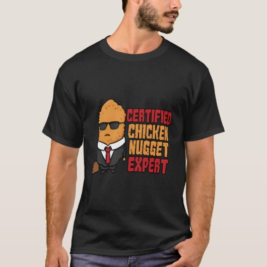 Gecertificeerde Kip Nugget Expert voor T-shirt (Voorkant)