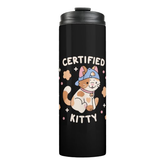Gecertificeerde Kitty Cat Lover Thermosbeker (Voorkant)