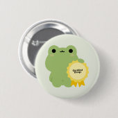 Gecertificeerde Klamme Kikker Ronde Button 5,7 Cm (Voorkant /achterkant)
