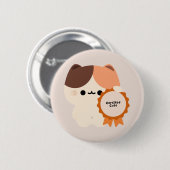 Gecertificeerde knappe kat ronde button 5,7 cm (Voorkant /achterkant)