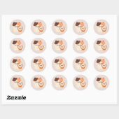 Gecertificeerde knappe kat ronde sticker (Vel)