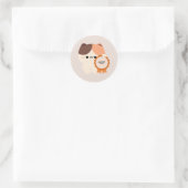Gecertificeerde knappe kat ronde sticker (Tas)